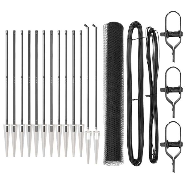 vidaXL Aitalatu Harmaa 25 x 1,2 m (13 mm verkko) Ter&auml;s