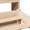 vidaXL Sänky kirjahyllyllä ilman patjaa 75x190 cm täysi mänty