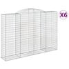 vidaXL Kaarevat kivikorit 6 kpl 300x50x200/220 cm galvanoitu rauta