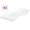 vidaXL Vaahtomuovipatjat 2 kpl valk. 90x190 cm 7 vy&ouml;hykett&auml; kov. 20ILD