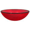 vidaXL Pesuallas karkaistu lasi 42x14 cm punainen