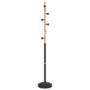 vidaXL Naulakko musta 177 cm jauhemaalattu rauta