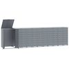 vidaXL Roskalaatikon s&auml;ilytystila kuudelle harmaa 414x79x117 cm ter&auml;s