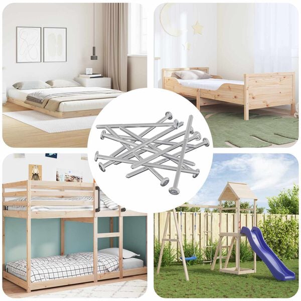 vidaXL Ruuvi 800 pcs Hopea M6 x 120 mm Ter&auml;s