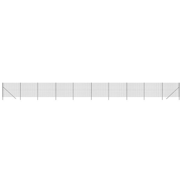 vidaXL Verkkoaita antrasiitti 2,2x25 m galvanoitu teräs