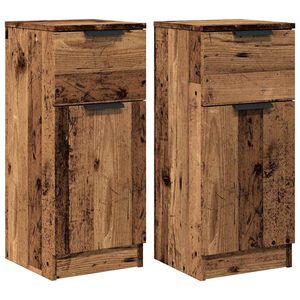 vidaXL Senkit 2 kpl vanhaa puuta 30x30x70 cm tekninen puu