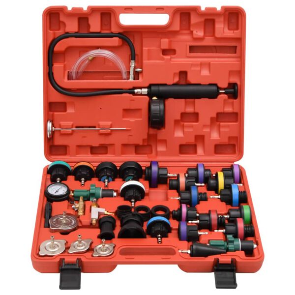 vidaXL Jäähdytysjärjestelmän painemittari punainen 52x40,5x9,5 cm