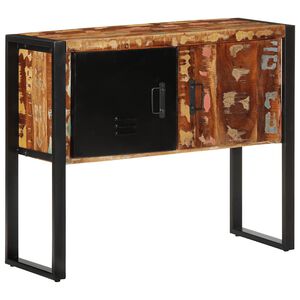 vidaXL konsolikaappi moniv&auml;rinen 90x35x75 cm massiivipuu kierr&auml;tetty