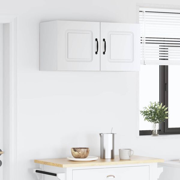 vidaXL Keitti&ouml;kaappi Kalmar Valkoinen 80 x 31 x 40 cm Tekninen puu