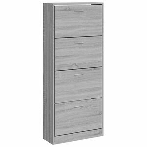 vidaXL Kenk&auml;kaappi harmaa Sonoma 63x24x147 cm tekninen puu