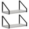 vidaXL Sein&auml;hyllyt 2 kpl Betoninharmaa 30 x 16 x 15,5 cm
