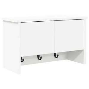 vidaXL Sein&auml;lle asennettava takkihylly Valkoinen 50 x 20 x 30 cm