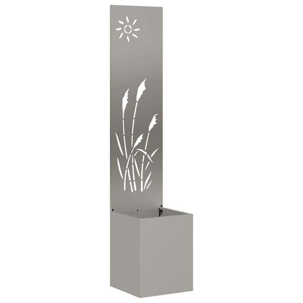 vidaXL Puutarhan yksityisyyden verho Viivakuvio Ruosteinen 32 x 140 cm