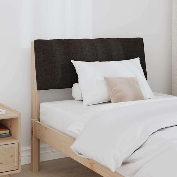 vidaXL Verhoiltu sängynpääty Musta 75 cm Massiivinen mänty