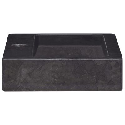 vidaXL Seinäkiinnitettävä Pesuallas musta 38x24x6,5 cm marmori