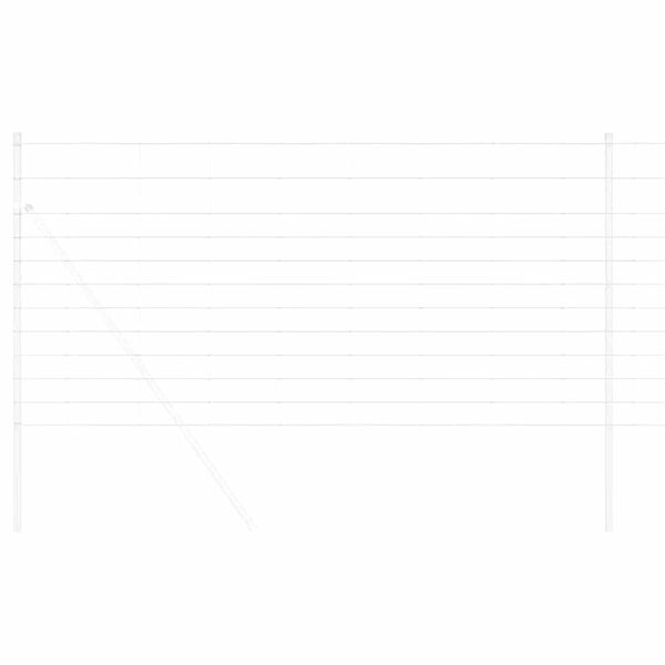 vidaXL Riista-aita Hopea 50 x 1,2 m Galvanoitu ter&auml;s