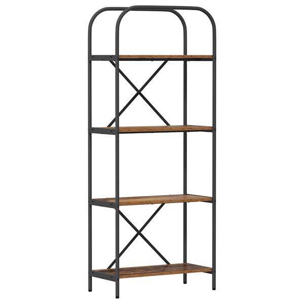 vidaXL Kirjahylly Vanha puu 60 x 30 x 146 cm Tekninen puu