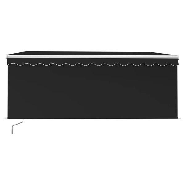 vidaXL Manuaalisesti kelattava markiisi verhoilla 3x2,5 m antrasiitti