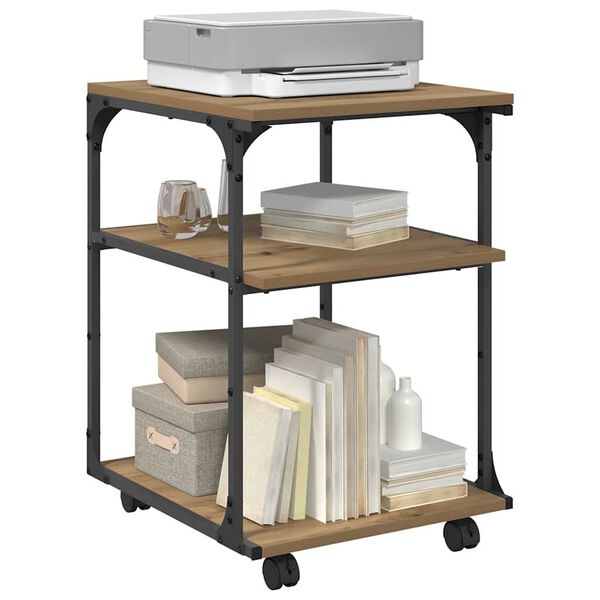 vidaXL Tulostinpidike Artisan tammi 43 x 48 x 64 cm Tekninen puu