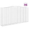 vidaXL Kaarevat kivikorit 6 kpl 400x50x200/220 cm galvanoitu rauta