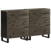 vidaXL Senkit 2 kpl musta 60x33x75 cm massiivipuu mango