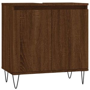 vidaXL Kylpyhuoneen kaappi ruskea tammi 58x33x60 cm tekninen puu
