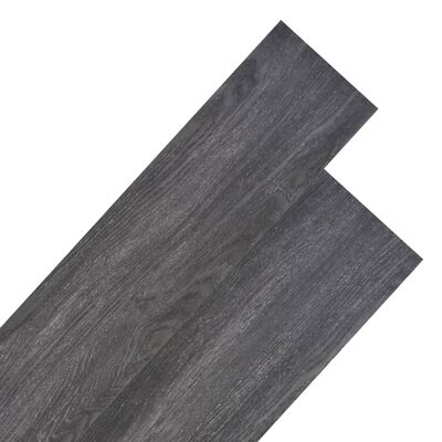 vidaXL PVC lattialankku ei-itsekiinnittyvä 5,26 m² 2 mm musta ja valk.