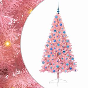 vidaXL Tekokuituinen Esivalmistettu Joulukuusi Pinkki 180 cm
