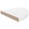 vidaXL Kelluvat kulmahyllyt 2 kpl korkeakiilto valk. 35x35x3,8 cm MDF