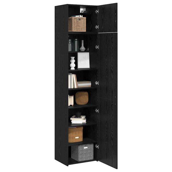 vidaXL Sivup&ouml;yt&auml; 3 pcs Musta tammi.