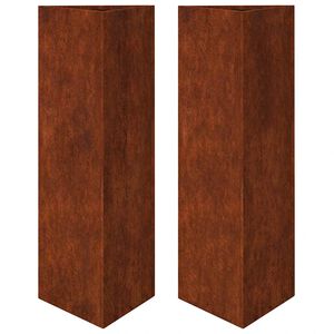 vidaXL Istutuskoneet 2 kpl Kolmiomainen 30x26x75 cm s&auml;&auml;nkest&auml;v&auml; ter&auml;s