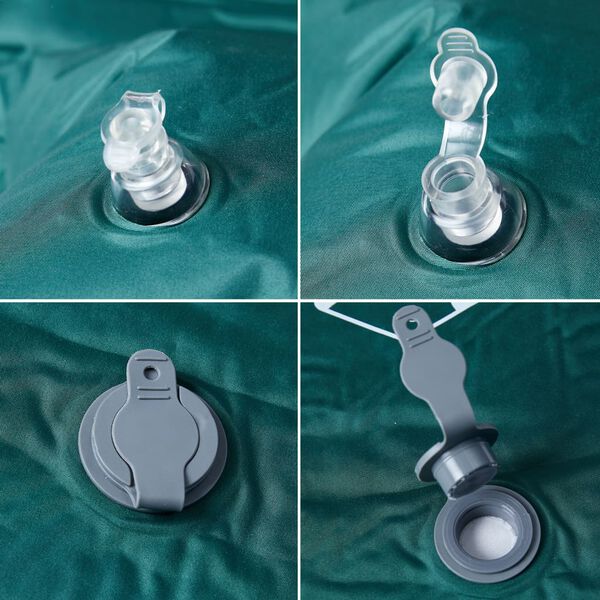 vidaXL Itsetäyttyvä retkeilypatja tyynyllä vihreä