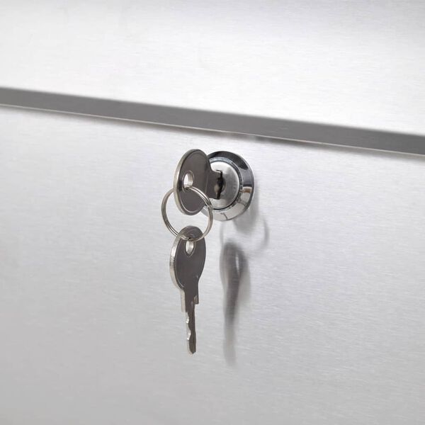 vidaXL Postilaatikko ja jalusta ruostumaton teräs