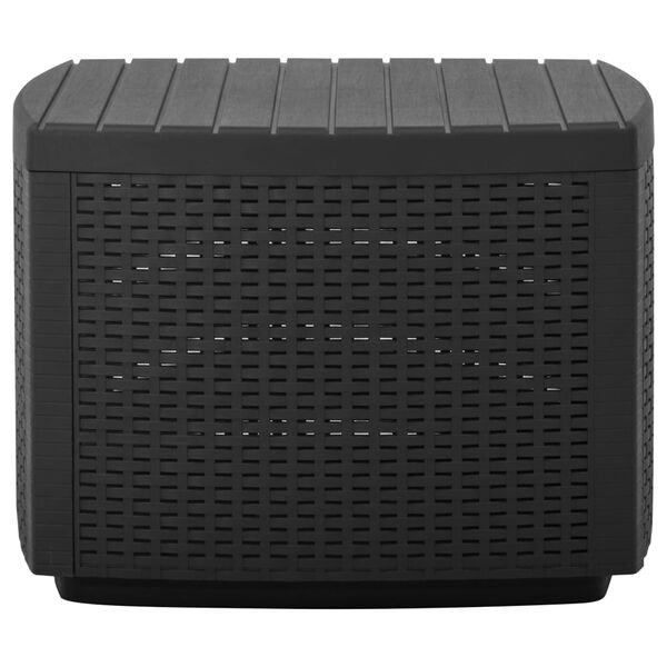 vidaXL Puutarhapöytä harmaa 53x53x40 cm muovi