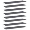 vidaXL Kirjahyllytasot 8kpl korkeakiilto harmaa100x30x1,5cm lastulevy