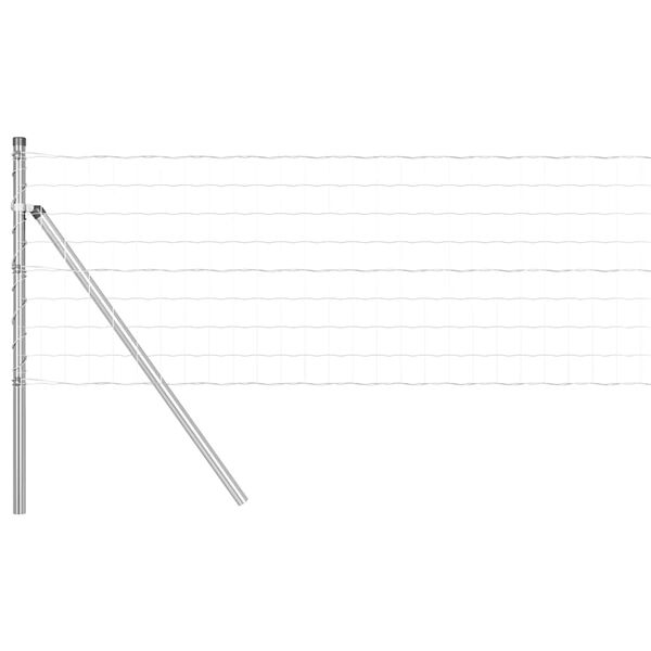 vidaXL Aita ja Tuki Hopea 0,6 x 50 m Teräs ja PVC