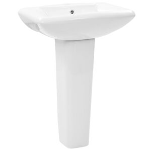 vidaXL Vapaasti seisova pesuallas jalustalla keraaminen 580x470x200mm