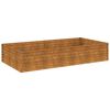 vidaXL Korotettu kukkalaatikko 195x100x36 cm Corten ter&auml;s