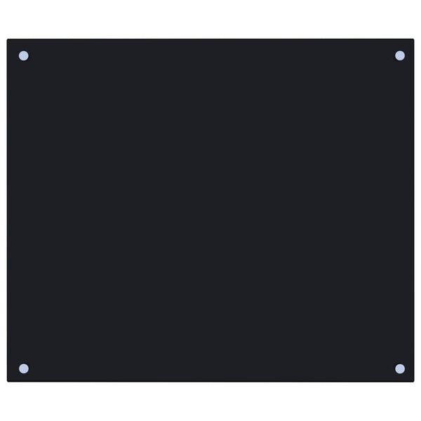 vidaXL Keittiön roiskesuoja musta 70x60 cm karkaistu lasi