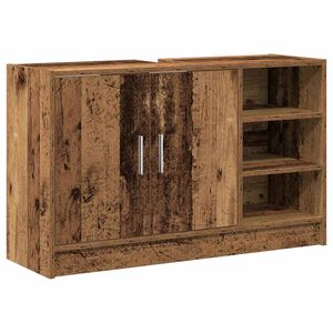 vidaXL Kylpyhuonekaappi Vanha Puu 90 x 29 x 55 cm Tekninen puu