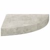 vidaXL Sein&auml;kulmahyllyt 2 kpl betoninharmaa 25x25x3,8 cm MDF