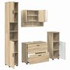 vidaXL Kylpyhuonekalustesetti laatikon kanssa 4 pcs Sonoman tammi