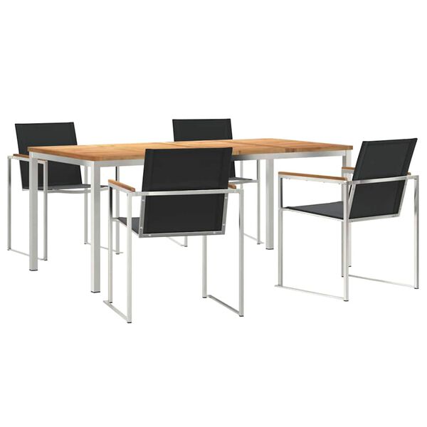 vidaXL Puutarhaturvikalustesarja 5 pcs Tiikkipuu