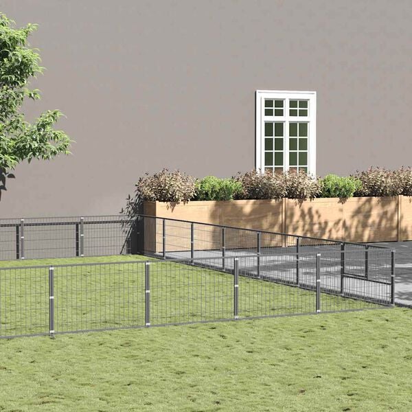 vidaXL Koiranh&auml;kki hopea 70 m&sup2; ter&auml;s