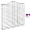 vidaXL Kaarevat kivikorit 7 kpl 200x30x180/200 cm galvanoitu rauta