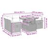 vidaXL 7-osainen Puutarhasohvasarja tyynyillä beige polyrottinki
