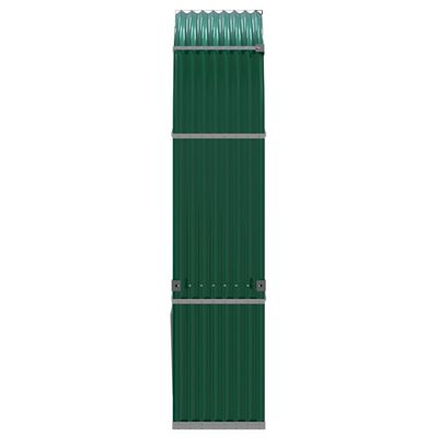 vidaXL Polttopuuteline vihreä 120x45x210 cm galvanoitu teräs