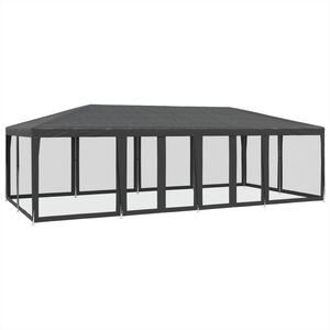 vidaXL juhlateltta 12 mesh-sivuseinill&auml; antrasiitti 8x4 m HDPE