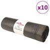 vidaXL Roskapussit kiristysny&ouml;reill&auml; 250 kpl musta 60 l