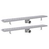 vidaXL Lineaarinen suihkukaivo 2 kpl 830x140 mm ruostumaton ter&auml;s